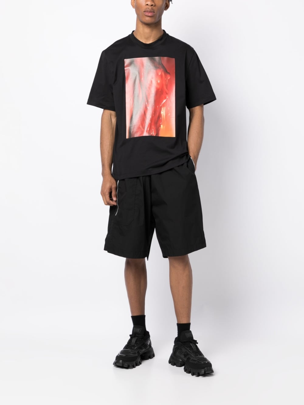 Graphic-Print Crew-Neck Cotton T-Shirt