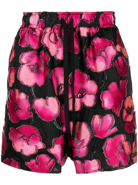 Floral-Print Drawstring Shorts