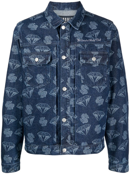 Graphic-Print Denim Jacket
