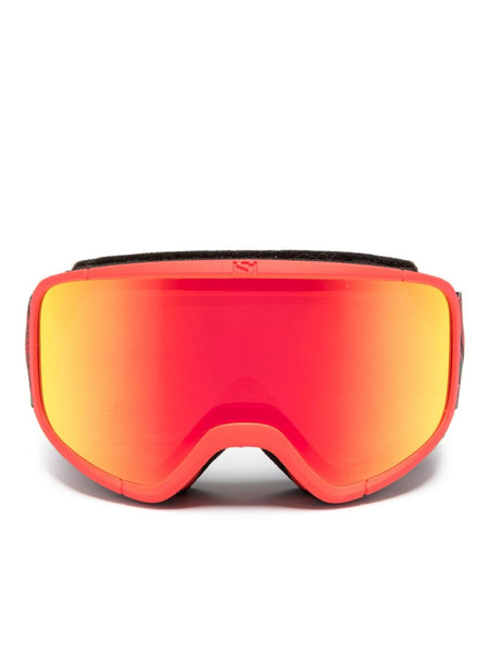 Biker-Style Frame Mirrored Sunglasses