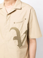 Embroidered-Detail Short-Sleeve Shirt