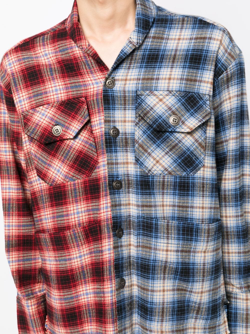 Check-Pattern Cotton Shirt