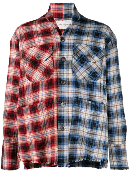 Check-Pattern Cotton Shirt