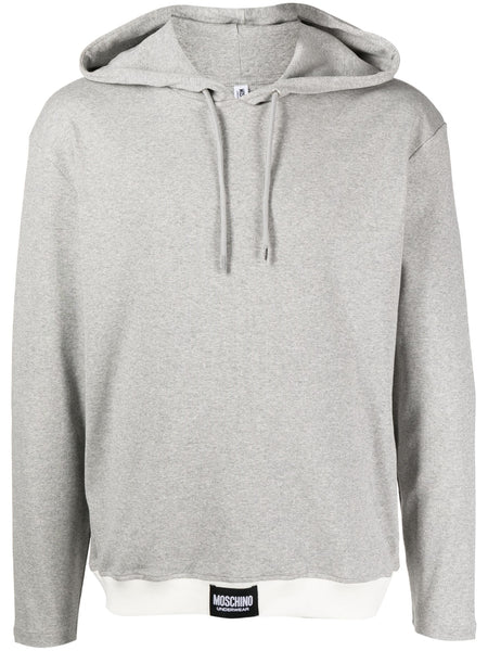 Fine-Ribbed Long-Sleeve Hoodie