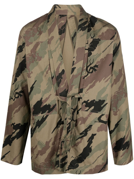 Camouflage-Print Organic-Cotton Jacket