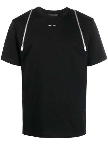 Zip-Detail Cotton T-Shirt