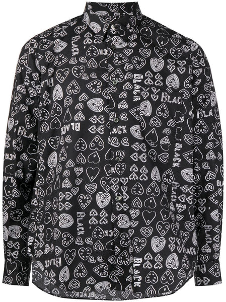 Heart-Print Cotton Shirt