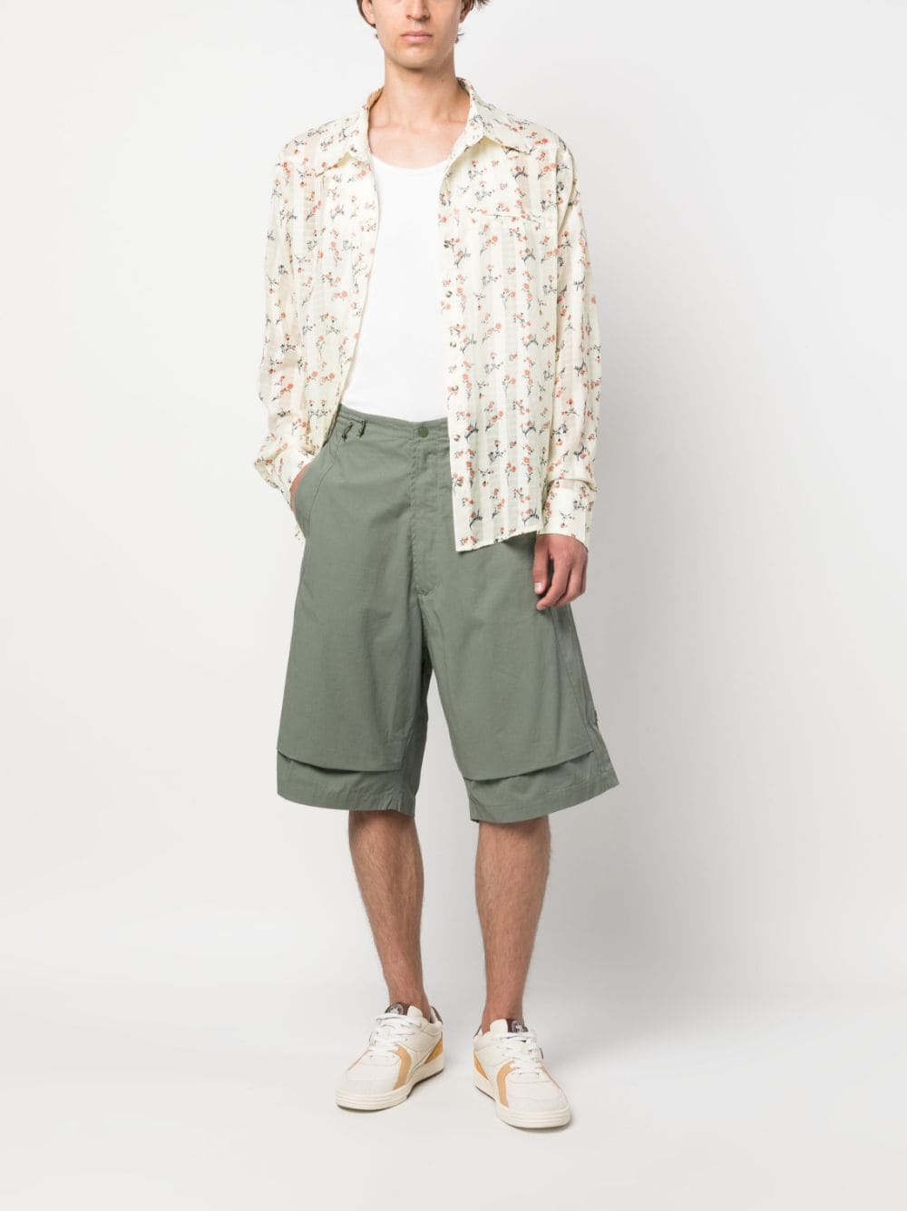 Floral-Print Long-Sleeve Shirt