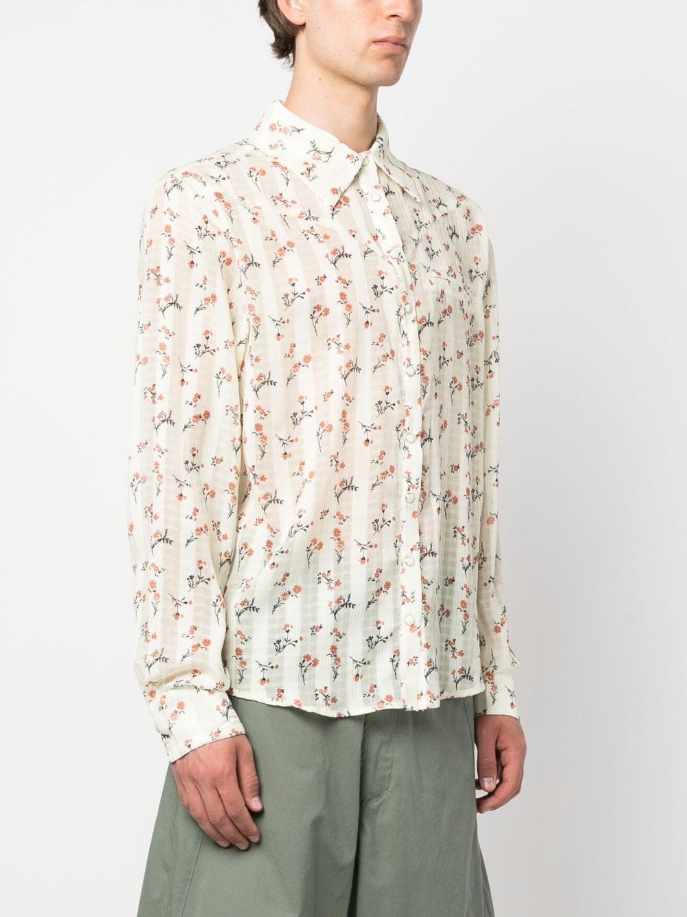 Floral-Print Long-Sleeve Shirt