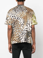 Leopard-Print Panel T-Shirt
