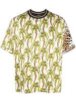 Leopard-Print Panel T-Shirt
