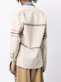Stripe-Print Panelled Jacket