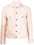 Distressed-Effect Cotton Shirt Jacket