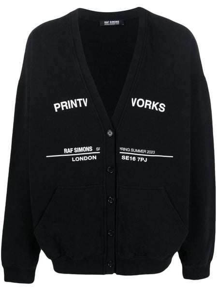 Tour-Print Fleece Cardigan