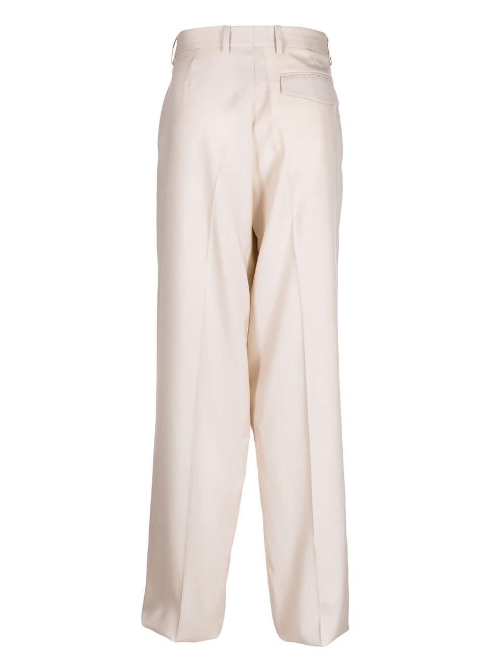 Mid-Rise Wide-Leg Wool Trousers