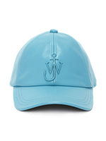 Anchor Logo-Embroidered Leather Cap