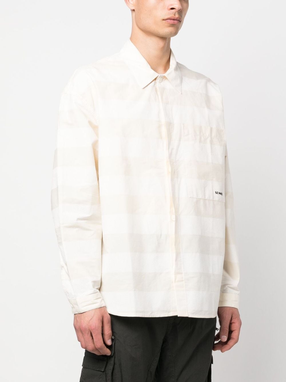 Stripe-Pattern Cotton Shirt