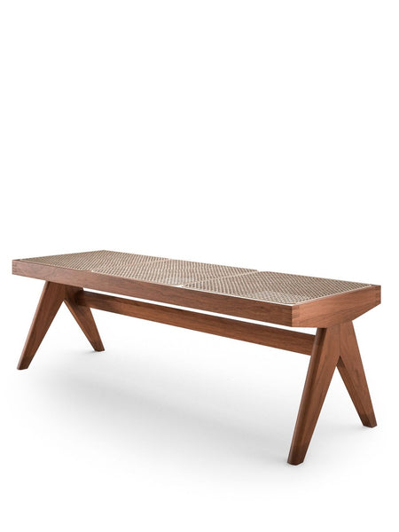 Woven-Wicker Wooden Table