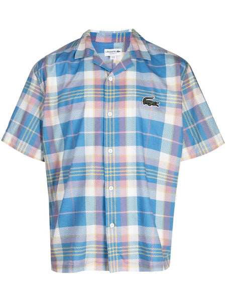 Logo-Patch Check-Print Shirt