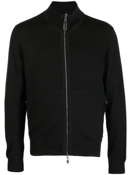 Zip-Up Cotton-Cashmere Blend Jacket
