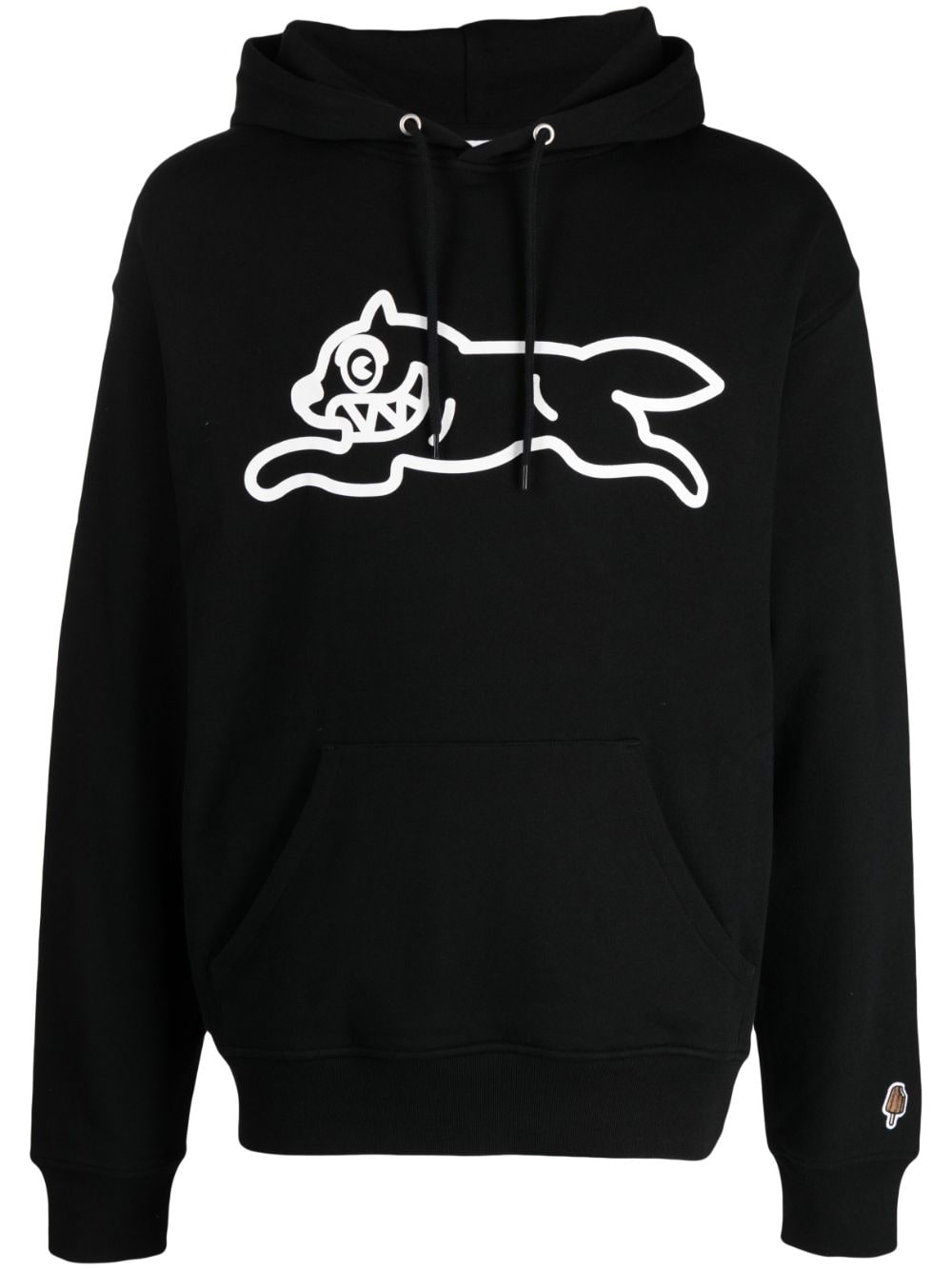 Running Dog Rib-Trimmed Hoodie