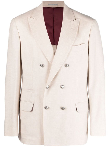 Notched-Lapel Single-Breasted Blazer