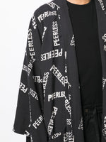Slogan-Print Wide-Sleeve Jacket