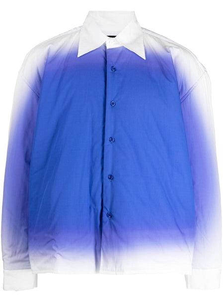 Ombré-Effect Cotton Shirt Jacket