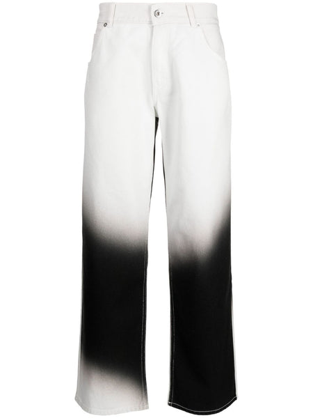 Ombré-Effect Straight-Leg Trousers