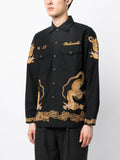 Dragon-Embroidery Short-Sleeve Shirt