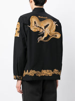 Dragon-Embroidery Short-Sleeve Shirt