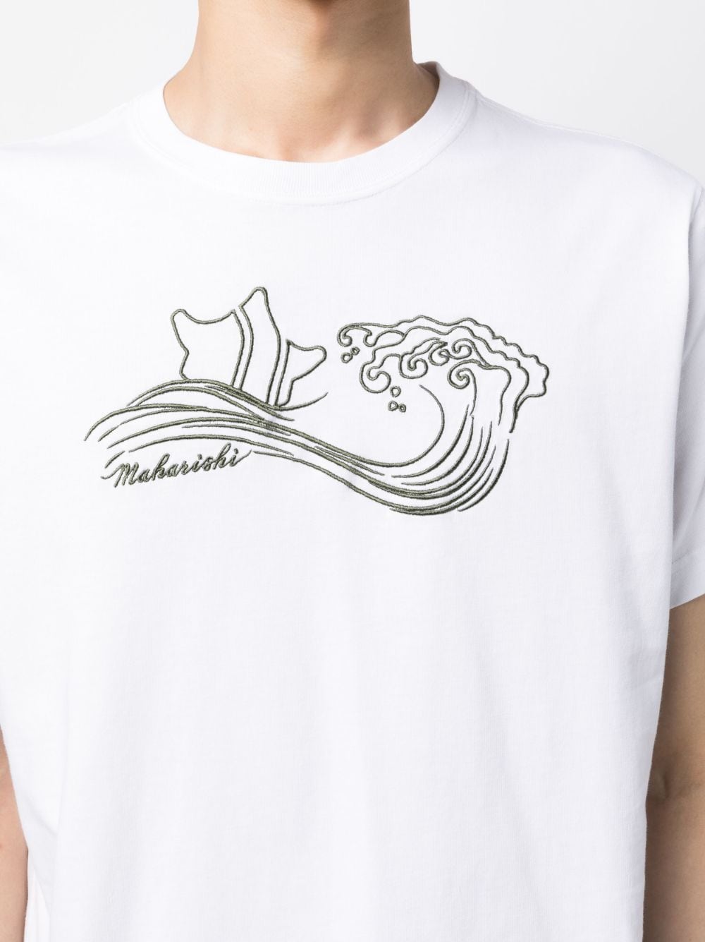 Embroidered-Motif Organic-Cotton T-Shirt