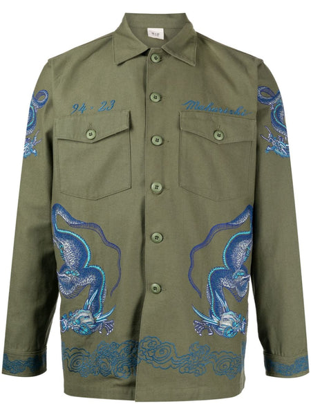 Embroidered Button-Up Shirt