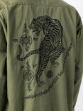Embroidered Long-Sleeved Parka