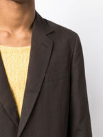 Notched-Lapels Single-Breasted Blazer