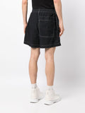 Contrast-Stitching Cotton Shorts