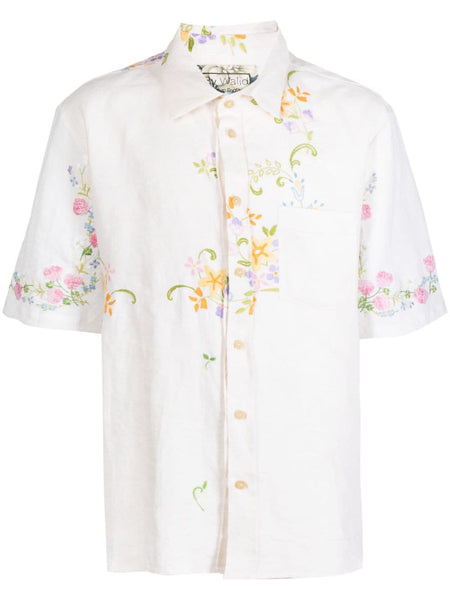James Embroidered Linen Shirt