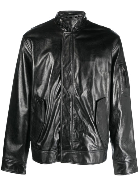 Zip-Up Leather Jacket