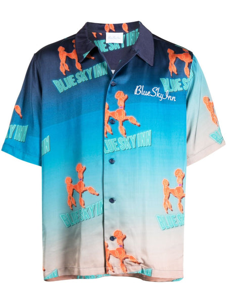 Dog-Print Short-Sleeve Shirt