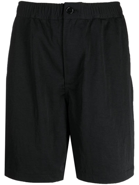 Mid-Rise Elasticated-Waist Shorts