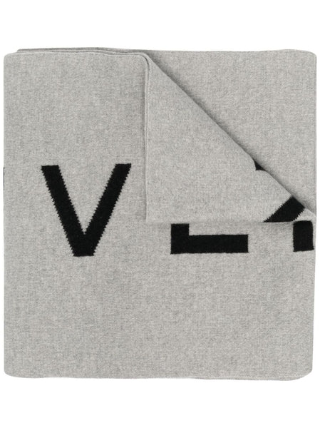 Logo-Print Cashmere-Wool Scarf