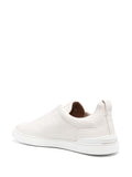 Grained-Leather Low-Top Sneakers