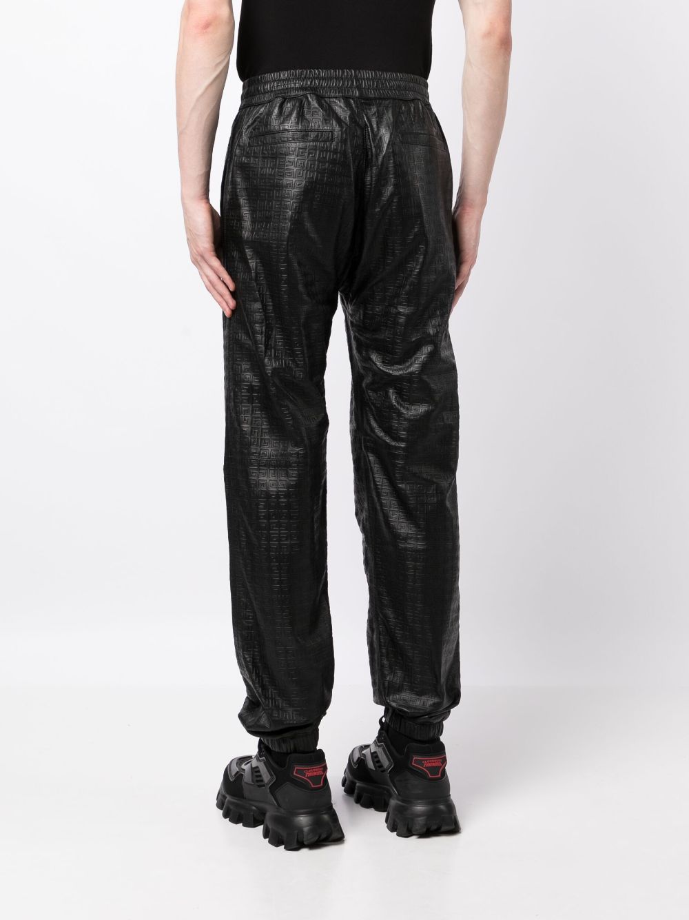Embossed-4G Pattern Leather Trousers