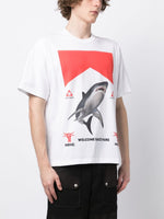 X Dsc Shark-Print Cotton T-Shirt
