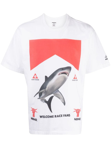 X Dsc Shark-Print Cotton T-Shirt