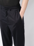 Pinstripe Tapered-Leg Trousers
