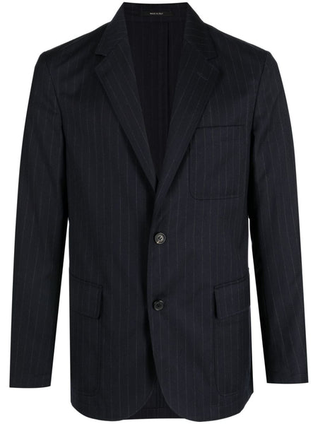 Pinstripe Single-Breasted Blazer