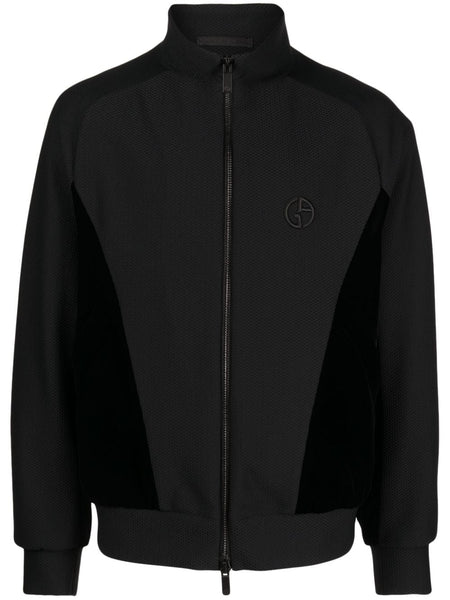 Logo-Embroidered Zip-Up Jacket