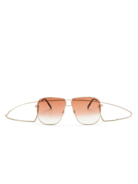 Neck-Strap Square-Frame Sunglasses