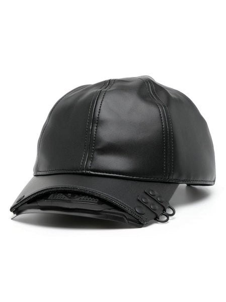 Faux-Leather Baseball Cap